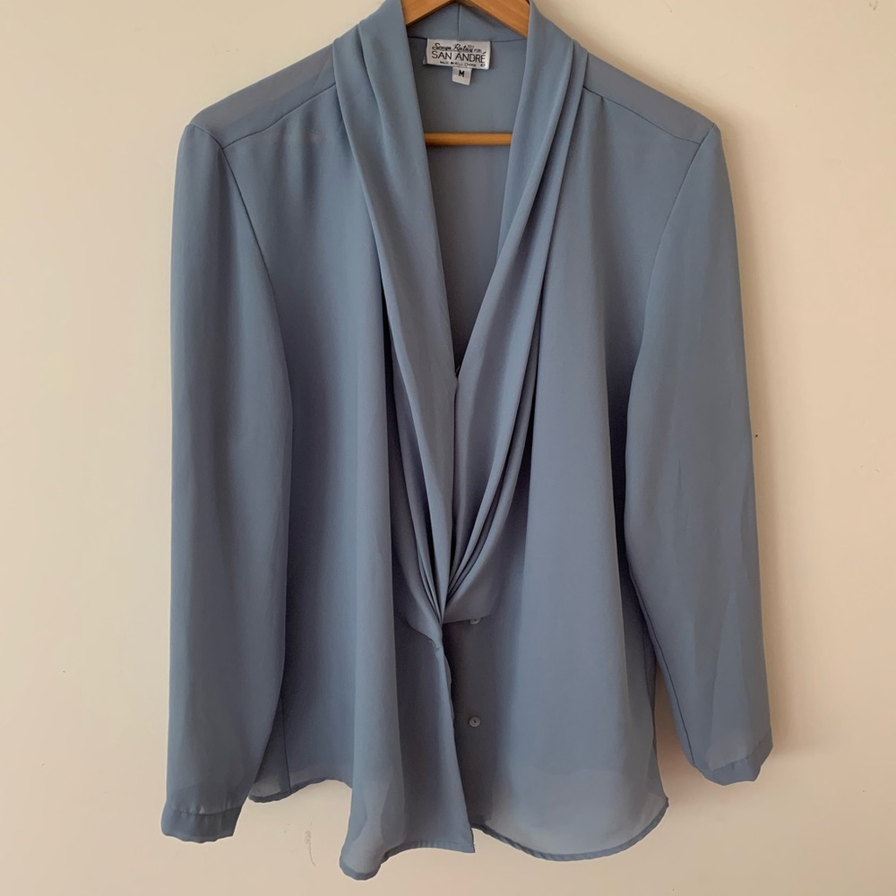 Vantage Elegant Blue Women's Blouse